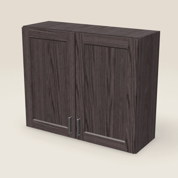 36" Wall Cabinet — 30" High, Double Door — Greystone, 3D picture