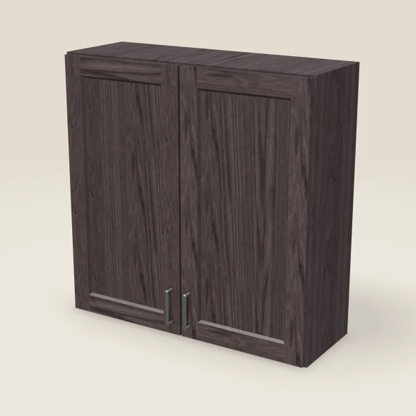 36" Wall Cabinet — 36" High, Double Door — Greystone, 3D picture