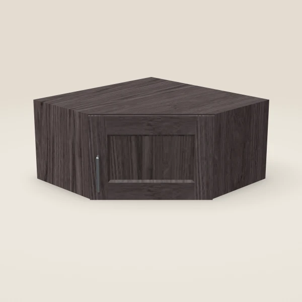 24" Wall Diagonal Corner — 12" High — Greystone, 3D picture