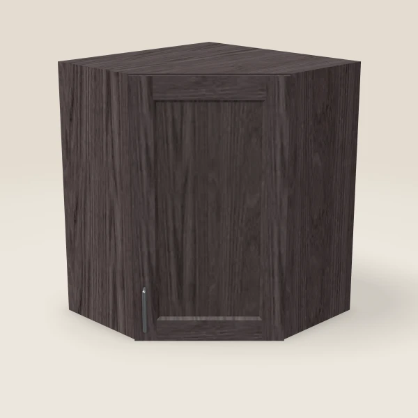 24" Wall Diagonal Corner — 30" High — Greystone, 3D picture