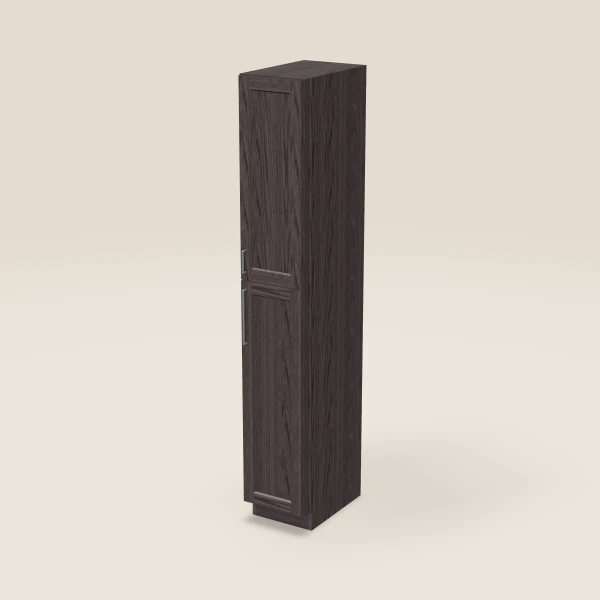 15" Wall Pantry — 96" High — Greystone, 3D picture