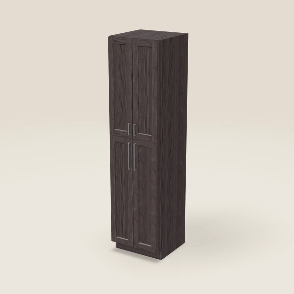 24" Wall Pantry — 96" High — Greystone, 3D picture