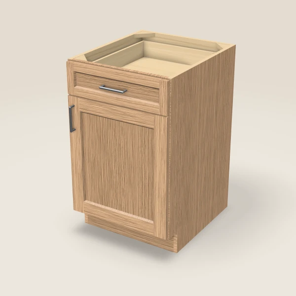 21" Base Cabinet — Homestead Oak, 3D picture