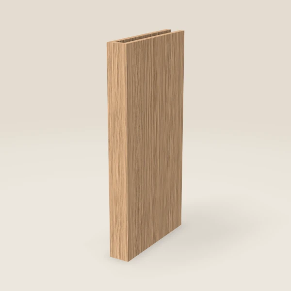 3" Boxed Column, Wall — 30" High, 15" Deep — Homestead Oak, 3D picture