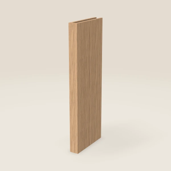 3" Boxed Column, Wall — 42" High, 15" Deep — Homestead Oak, 3D picture