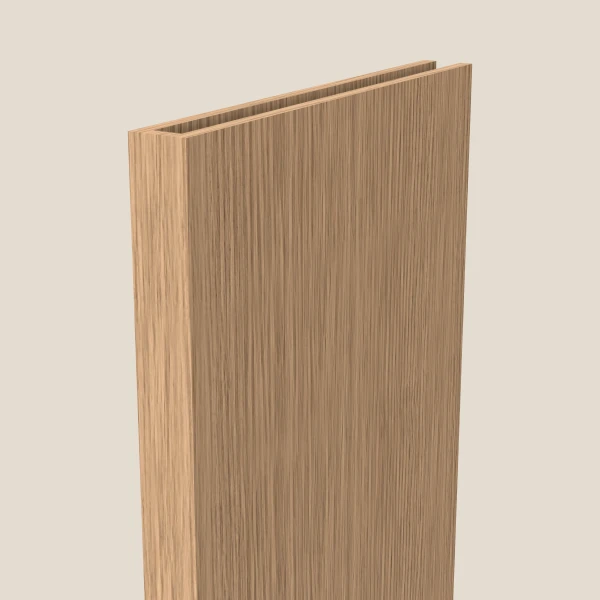 3" Boxed Column, Tall — 96" High, 27" Deep — Homestead Oak, 3D picture