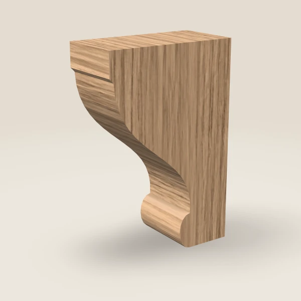 Corbel 59 — 3" × 9" — Homestead Oak, 3D picture