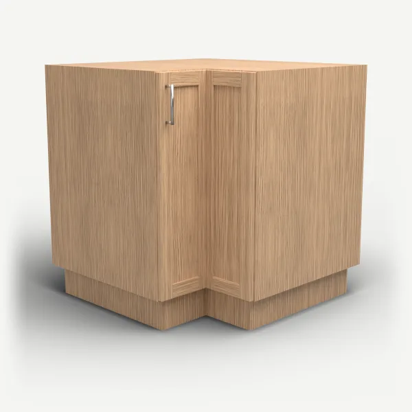 Lazy Susan Corner Cabinet — 33" — Homestead Oak, 3D picture