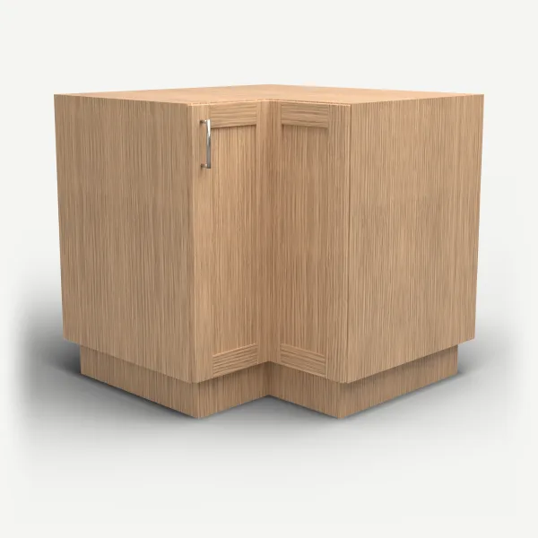 Easy Reach Corner Cabinet, Bi-Fold Door — 36" — Homestead Oak, 3D picture