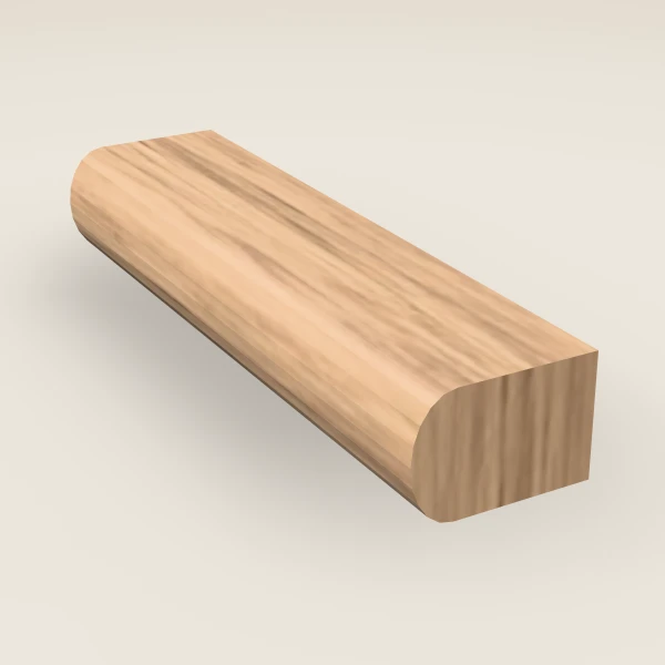 Shaker Light Rail Molding — 96" — Homestead Oak, 3D picture