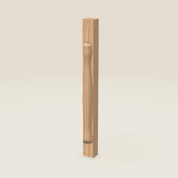 Turned Post with Filler TP3 — 34½" High — Homestead Oak, 3D picture