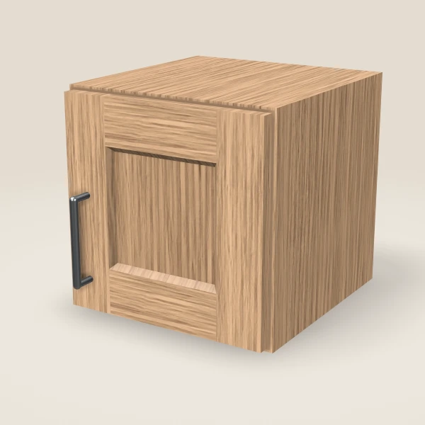 12" Wall Cabinet — 12" High — Homestead Oak, 3D picture