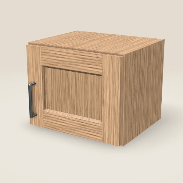 15" Wall Cabinet — 12" High — Homestead Oak, 3D picture