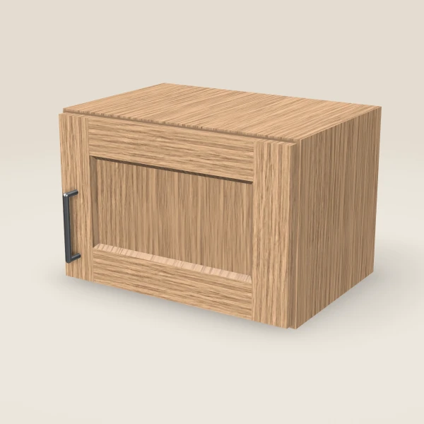 18" Wall Cabinet — 12" High — Homestead Oak, 3D picture