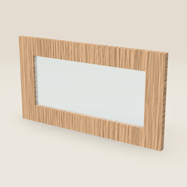 Glass Door for W2112 (20½" × 11-5/16") — Homestead Oak, 3D picture
