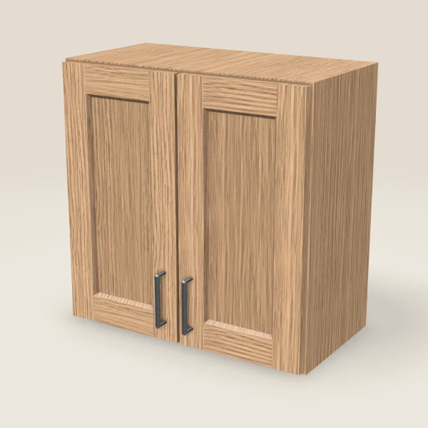 24" Wall Cabinet — 24" High, Double Door — Homestead Oak, 3D picture