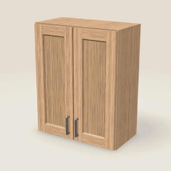 24" Wall Cabinet — 30" High, Double Door — Homestead Oak, 3D picture