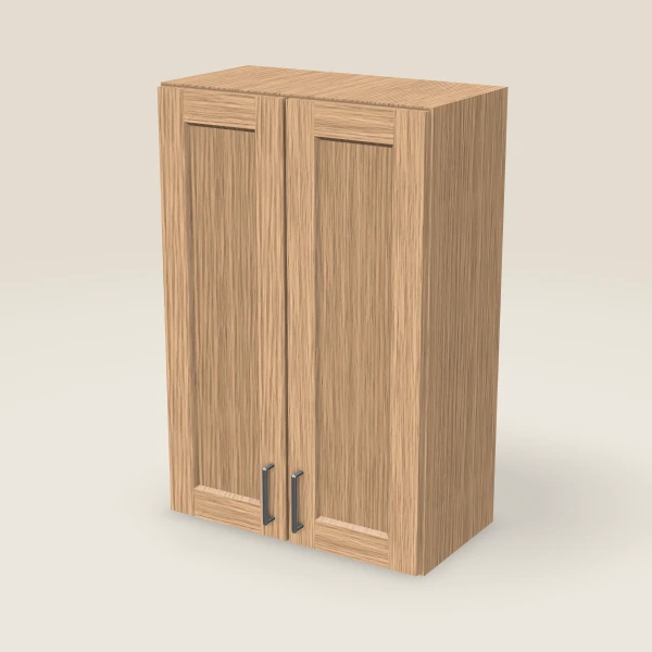 24" Wall Cabinet — 36" High, Double Door — Homestead Oak, 3D picture