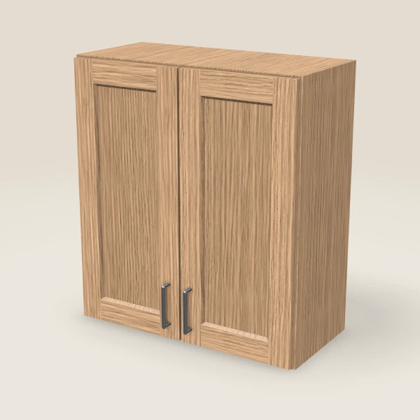 27" Wall Cabinet — 30" High, Double Door — Homestead Oak, 3D picture