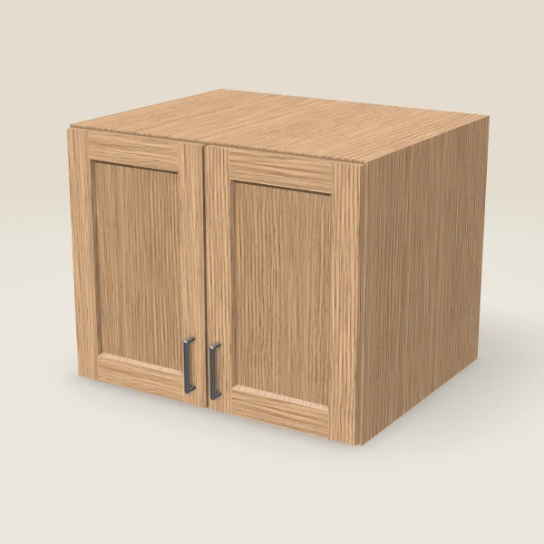 30" Wall Cabinet — 24" High, 24" Deep, Double Door — Homestead Oak, 3D picture