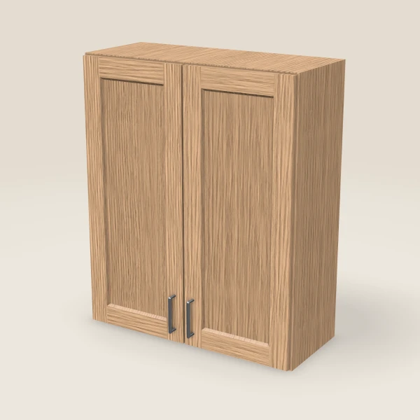 30" Wall Cabinet — 36" High, Double Door — Homestead Oak, 3D picture