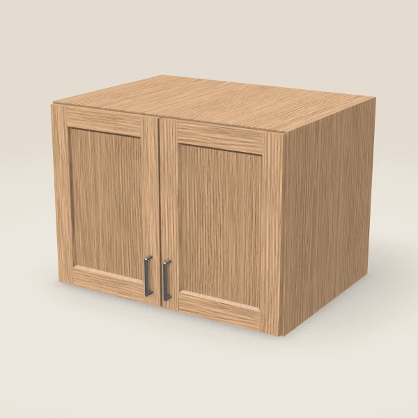 33" Wall Cabinet — 24" High, 24" Deep, Double Door — Homestead Oak, 3D picture