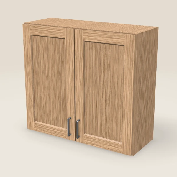 33" Wall Cabinet — 30" High, Double Door — Homestead Oak, 3D picture