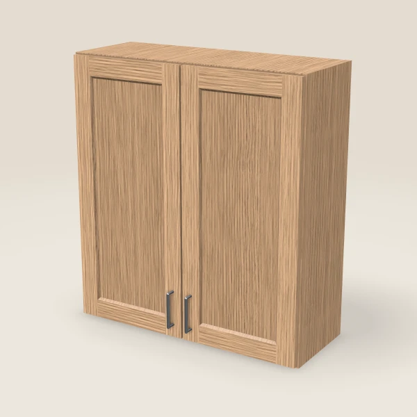 33" Wall Cabinet — 36" High, Double Door — Homestead Oak, 3D picture