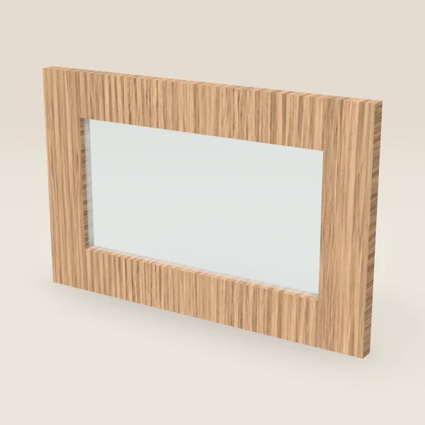 Glass Door for W3612B (17-11/16" × 11-5/16") — Homestead Oak, 3D picture