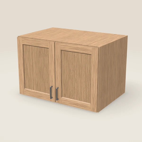 36" Wall Cabinet — 24" High, 24" Deep, Double Door — Homestead Oak, 3D picture