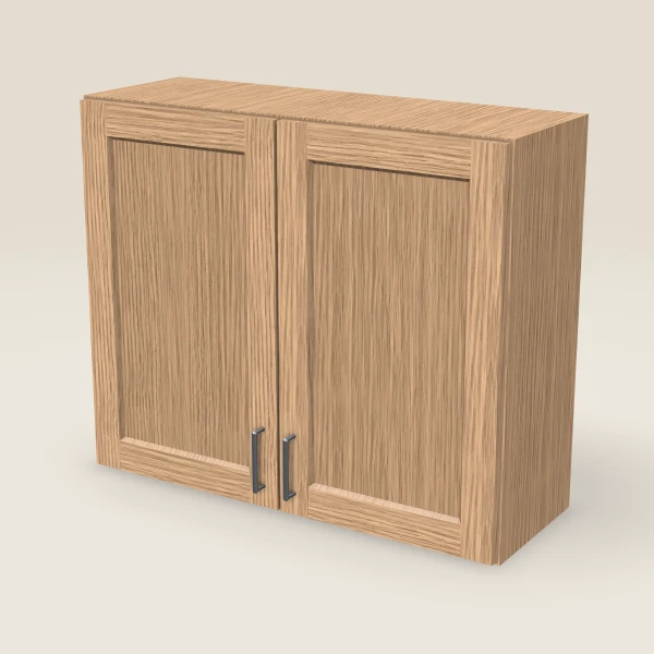 36" Wall Cabinet — 30" High, Double Door — Homestead Oak, 3D picture