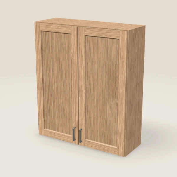 36" Wall Cabinet — 42" High, Double Door — Homestead Oak, 3D picture