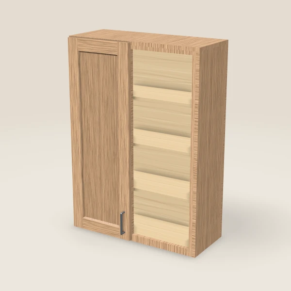 Wall Blind Corner — 42" High — Homestead Oak, 3D picture