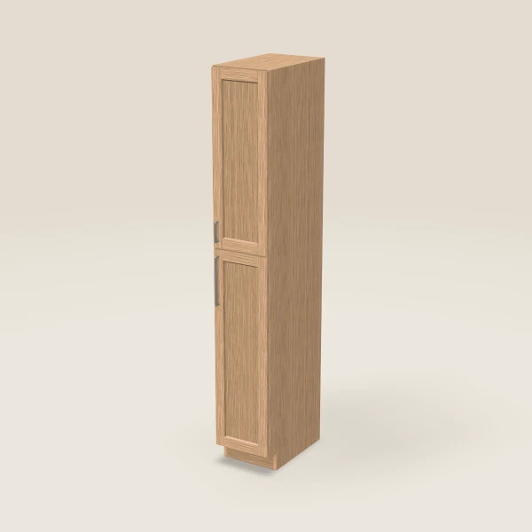 15" Wall Pantry — 96" High — Homestead Oak, 3D picture