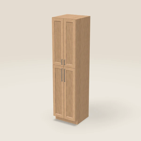 24" Wall Pantry — 96" High — Homestead Oak, 3D picture