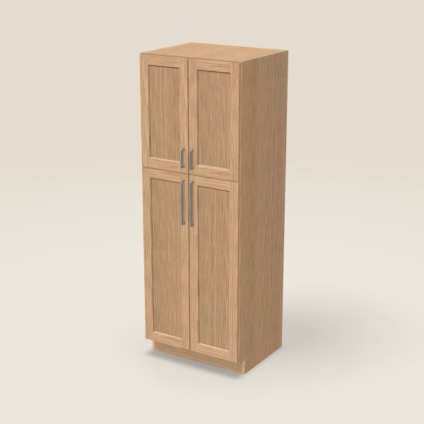 30" Wall Pantry — 84" High — Homestead Oak, 3D picture