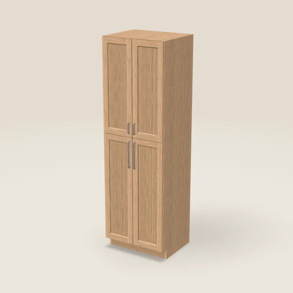 30" Wall Pantry — 96" High — Homestead Oak, 3D picture
