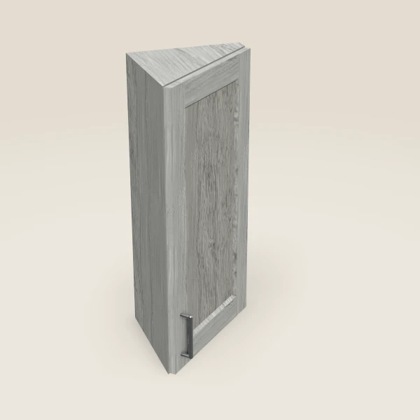 12" Wall End Angle Cabinet — 30" High — Nova Light Grey, 3D picture