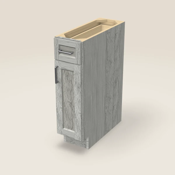9" Base Cabinet — Nova Light Grey, 3D picture