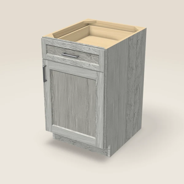 21" Base Cabinet — Nova Light Grey, 3D picture