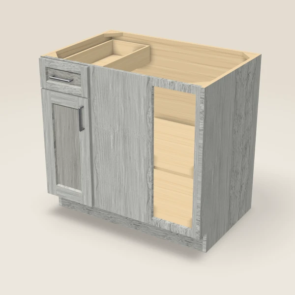 Base Blind Corner — fills 39–42" — Nova Light Grey, 3D picture