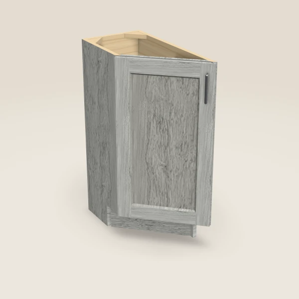 12" Base Transitional — Left — Nova Light Grey, 3D picture