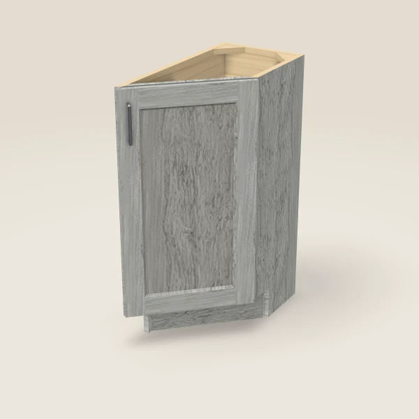 12" Base Transitional — Right — Nova Light Grey, 3D picture