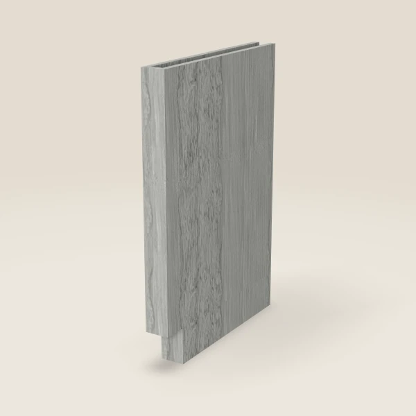 3" Boxed Column, Base — 34½" High, 24" Deep — Nova Light Grey, 3D picture