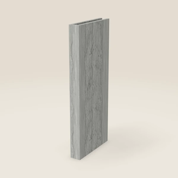 3" Boxed Column, Wall — 36" High, 15" Deep — Nova Light Grey, 3D picture