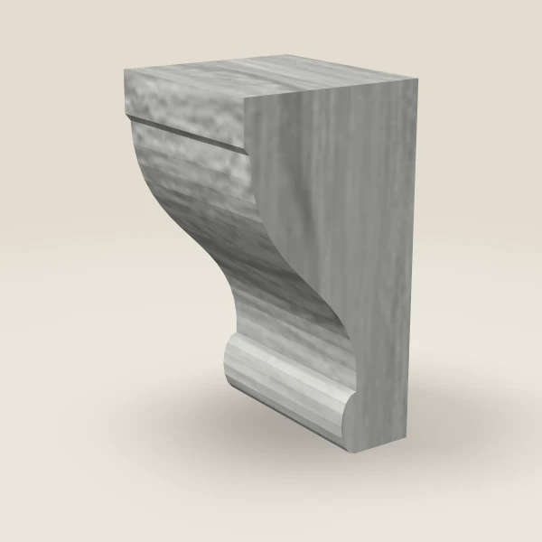 Corbel 75S — 3¾" × 6½" — Nova Light Grey, 3D picture