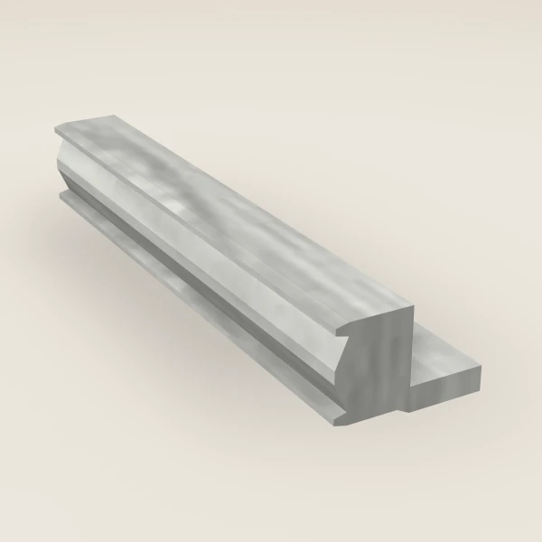 Light Rail Molding — 96" — Nova Light Grey, 3D picture
