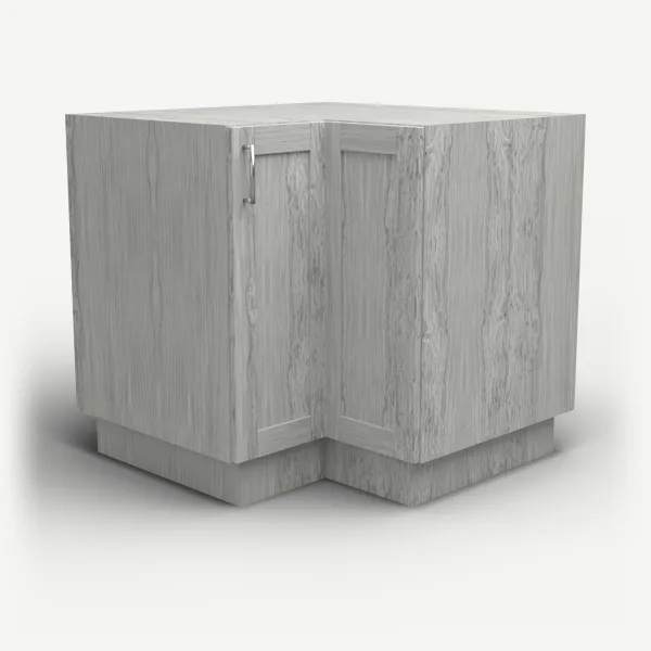 Easy Reach Corner Cabinet, Bi-Fold Door — 36" — Nova Light Grey, 3D picture