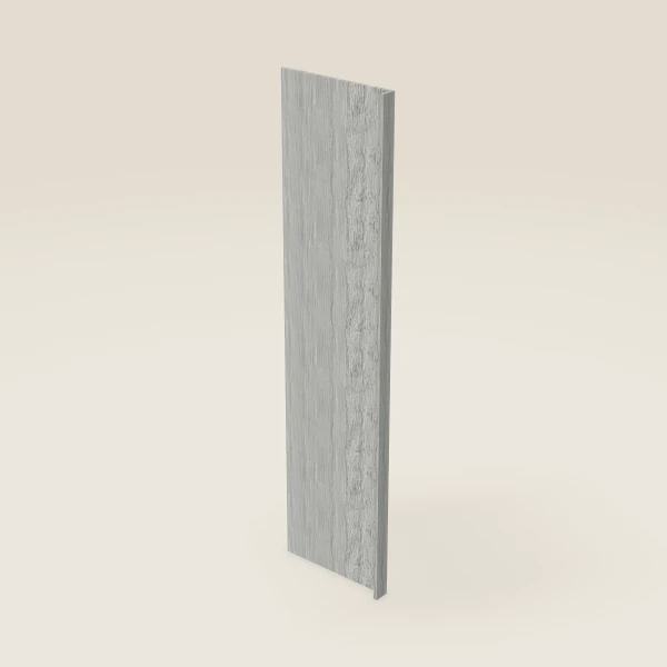 Refrigerator End Panel with 3" Return — 24" × 96" — Nova Light Grey, 3D picture