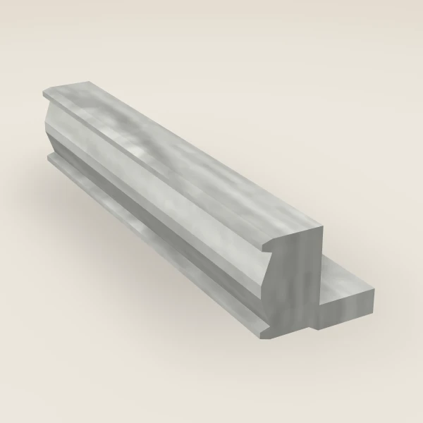 Tall Light Rail Molding — 96" — Nova Light Grey, 3D picture